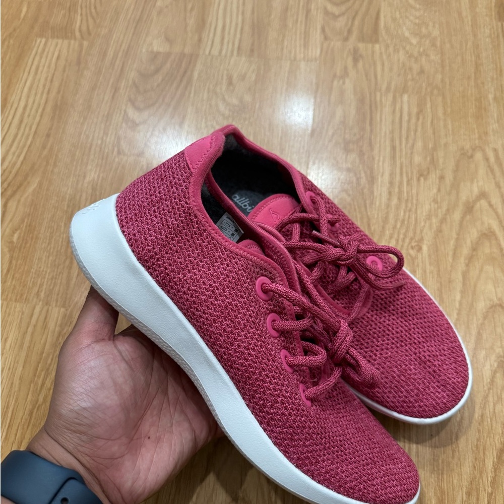 COPY - Allbirds Women Tree Runners Rasberry Pink Shoes - Picture 2 of 6